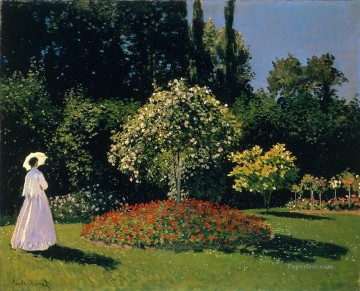 Jean Oil Painting - JeanneMarguerite Lecadre in the Garden Claude Monet